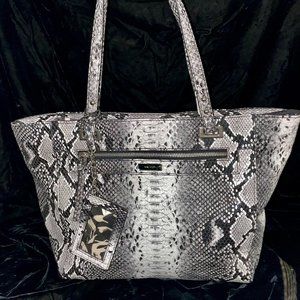 Nine West Exotic Python Print Tote